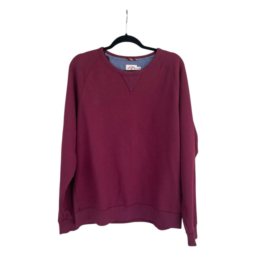 Brooks Brothers Sweatshirt Size XL Red Burgundy Crewneck Pullover Long Sleeve